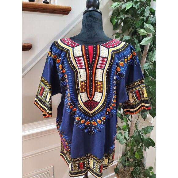 It Girl Women's African Print Cotton Sweetheart Neck Long Sleeve Blouse 2X - Picture 7 of 12